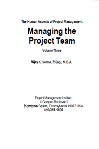 Managing the project team