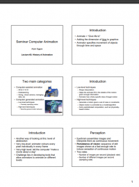 Seminar Computer Animation