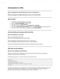 Introduction to XML