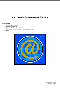 Macromedia Dreamweaver Tutorial