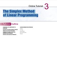 The Simplex Method of Linear Programming