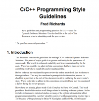 C/C++ Programming Style Guidelines