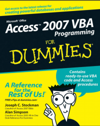 Access™ 2007 VBA
Programming
FOR
DUMmIES