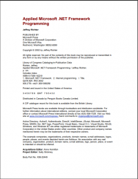 Applied Microsoft .NET Framework 
Programming