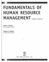 Fundamental of Human Resource Management