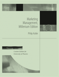 Marketing 
Management,
Millenium Edition