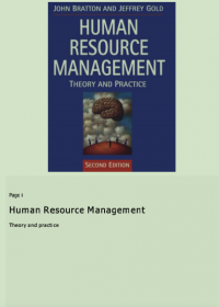 Human Resource Management
Theory and practice