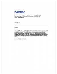 configuring a Microsoft windows 2000 DHCP and DNS server